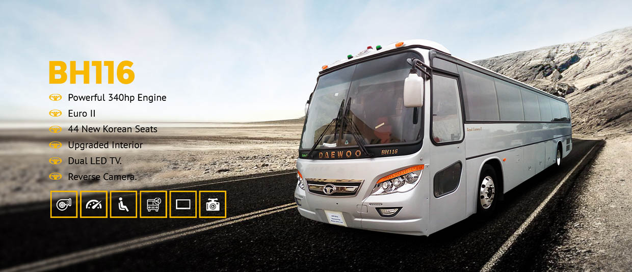 daewoo pakistan bh116 model luxury bus